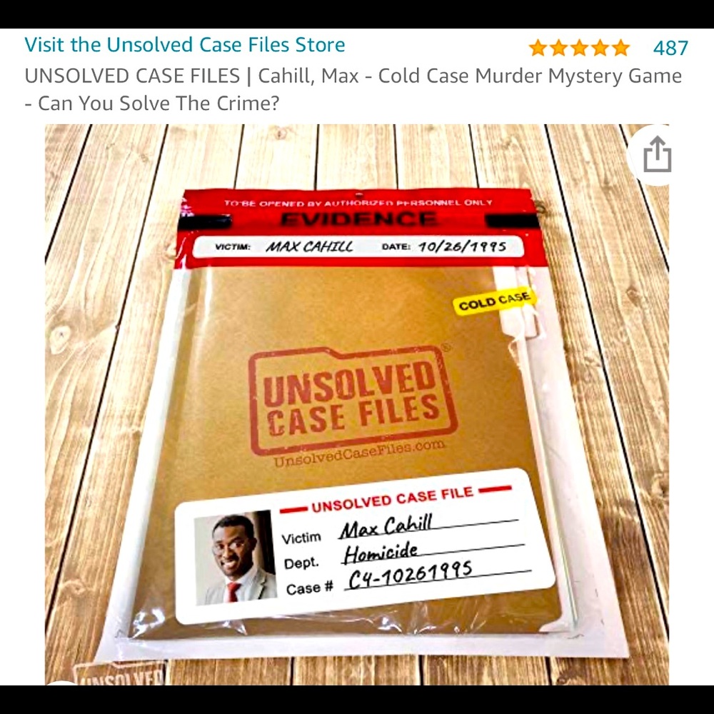 UNSOLVED CASE FILES MAX CAHILL GAME 🔪